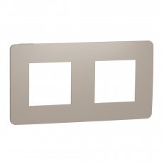Krycí rámeček NOVÁ UNICA STUDIO COLOR dvojnásobný, Taupe/Bílý SCHNEIDER NU280426