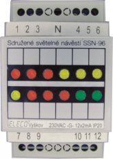 Sdružené světelné návěstí SSN-DIN-96 6G/6Y 230AC ELECO 868500