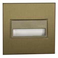 Světlo LED SONA čtvercové pod omítku 14Vss IP44 ZLATÁ PATINA RGB diody 14-211-46
