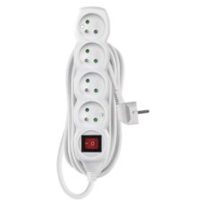 Prodlužovací kabel 7 m 4 zásuvky s vypínačem bílý PVC 1,5mm2 EMOS P1417R