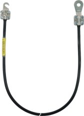 Uzemňovací vodič 10mm2/L 1,5m černý s kabelovými oky (C)M8 u.(A)M5/M6