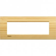 BTICINO LIVINGLIGHT RÁMEČEK HRANATÝ 7MODULOVÝ BAMBUS LNA4807LBA