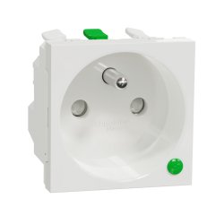 Zásuvka NOVÁ UNICA s přepěťovou ochranou 250V 2P+E Bílá SCHNEIDER NU305918EP