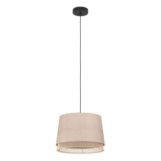 Závěsné svítidlo TABLEY 1xE27 černá/přírodní/bambus 1X40W IP20 EGLO 43975