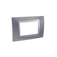 Unica Top rámeček trojmodulový Metal Grey/Aluminium SCHNEIDER MGU66.103.097
