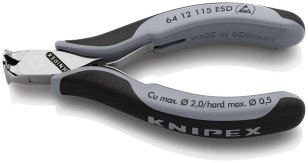 Čelní štípací kleště pro elektroniku ESD 115 mm KNIPEX 64 12 115 ESD