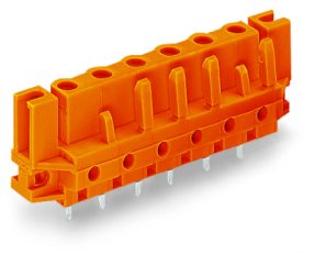 Pružinová svorkovnice THT rovná 7,62 mm oranžová 5pól. WAGO 232-765/047-000