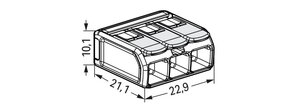 Páčková spojovací svorka Ex e 3x 0,5-6 mm2 (CYA) WAGO 221-683