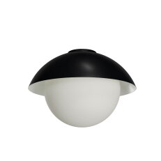 Přisazené svítidlo se skleněným stínidlem OSMONT LUKIDA 3 13W IP65II E27 černá
