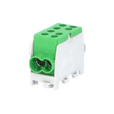 Svorkovnice rozbočovací HLAK 35 1/2 M2 125A 1pól. AL/CU IP20 zelená na DIN