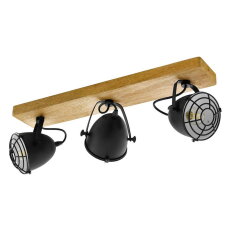 Bodové svítidlo GATEBECK E14 dřevo/černá 3X40W IP20 EGLO 44093