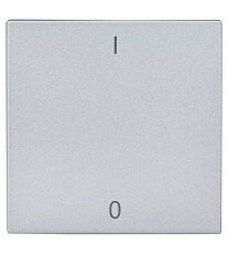 Kryt spínačů a ovladačů, symbol 1/0, stříbrný SCHRACK EV122317--