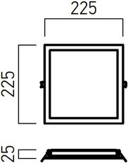 XFACE REC. SQ. PANEL 24W 100-240V AC 300
