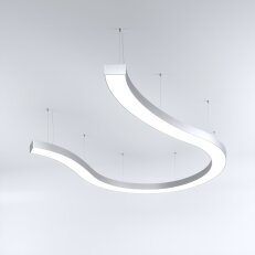 LED Svítidlo MI-SNAKE-05, 136W, 3000K, bez trafa, 24VDC, IP20, stříbrná, 3000K