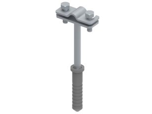 Držák vedení s hmoždinkou L120, drát 8/10mm, hmoždinka 60mm, StZn GROMTOR 311212