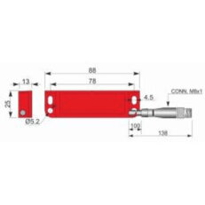 Bezpečnostní magnetický senzor AECO SMS88-P5 2NC H1C PR