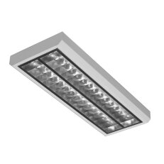 LLL2000, 2x LED 830, 611mm, mrížka AL lesk, prisazené, NONSELV 300mA