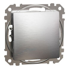 Tlačítko 1/0, Leštěný Hliník,Sedna Design/Elements SCHNEIDER SDD170111U