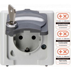 104356007 Earthed socket outlet with hin