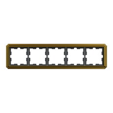 Rámeček Merten D-Antique kovový, pětinásobný, 24k Gold, kov MEG4050-4741