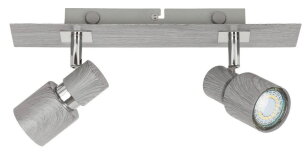 Merkur GU10 2x 50W IP20 stříbrný dub RABALUX 6126