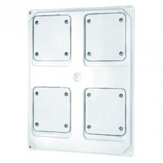 Gewiss GW68748W  Přírubový panel 4 IEC 309 16-32A IP44/67, 85x75mm, bílá