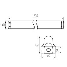 LED svítidlo pro T8 ALDO 4LED 1X120, KANLUX 26361