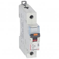 DX3 JISTIČ, 1 PÓLOVÝ, CHAR. C,25A 25KA LEGRAND 409757