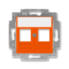 Kryt dvojzásuvky komunikační přímé 5014H-A01018 66 oranžová Levit ABB