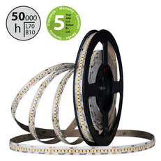 LED pásek SMD2835 CW, 240LED/m, 14,4W/m, DC 24V, 1160lm/m, CRI97, IP20, 10mm, 5m