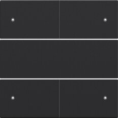 Středový kryt 4xbezpot.tlačítko 24V+LED-BLACK COATED NIKO 161-40150