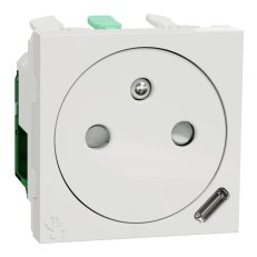 Zásuvka NOVÁ UNICA skrytá 250V/16A + USB C 10.5W, 2.1A, 2M, Bílá