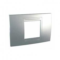 Unica Allegro Krycí rámeček dvoumodulový, Aluminium SCHNEIDER MGU4.102.30