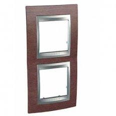 Unica Top rámeček dvojnásobný vertikální Tabaco/Aluminium MGU66.004V.0M4