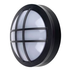 LED venkovní osvětlení kulaté s mřížkou 20W 1500lm 4000K IP65 23cm černá WO754
