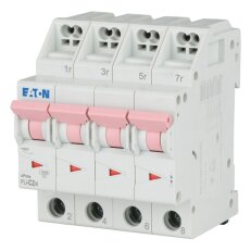 PLI-C2/4 Jistič PLI (bezšroubové svorky nahoře) char C 4-pólový 10kA 2A 101357