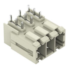 Konektor s pájecími piny THT pájecí kontakt 1,0x1,2 mm úhlové světle šedá 3pól.