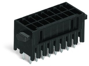 Konektor s pájecími piny THT 2řadý pájecí kontakt 0,8x0,8 mm rovné černá 8pól.