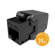 Keystone CAT5E UTP RJ45 černý samořezný (balení 24 kusů) SOLARIX 25286711