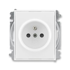 ABB ELEMENT,TIME Zásuvka chráněná s clonkami bílá/bílá 5519E-A02357 03