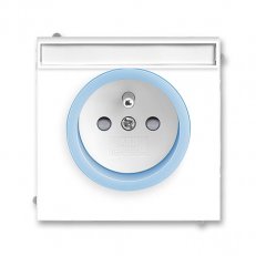 ABB NEO Zásuvka s ochr. kolíkem s clonkami bílá/ledová modrá 5519M-A02352 41