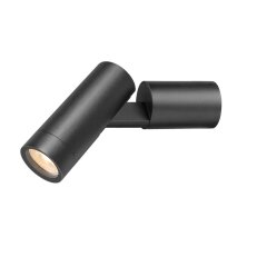 S-TUBE nástěnné přisazené svítidlo, kulaté, GU10, 1x max. 10 W, černá