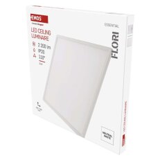 LED přisazené svítidlo FLORI čtvercové, bílé, 22W, neutrální bílá EMOS ZM1403