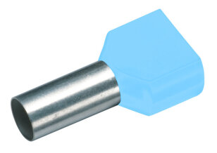 Izolovaná dvojitá dutinka Cu 2 x 0,25/8 mm, sv. modrá (100 ks) CIMCO 187700