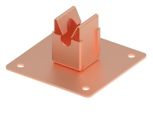 Držák vedení KLIK na kovovém podstavci na drát 8mm, materiál Cu GROMTOR 402014