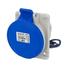 Zásuvka vestavná 23M233 IP44-54/230V/32A/3P 6h, šikmá 10°, mikrospínač SpeedPRO
