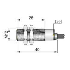 Magnetický senzor pro válce - Hallova sonda AECO SHC/PM-12 PNP NO SS LC5