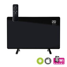 Smart konvektor s Wi-Fi 600W, černý kryt z kaleného skla FK TECHNICS 5005616