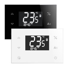 RFTC-4/W Bezdrátový skleněný dotykový termostat (WHITE, SHARP)