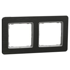 Rámeček dvojnásobný Leštěný Titan,Sedna Design/Elements SCHNEIDER SDD372802U